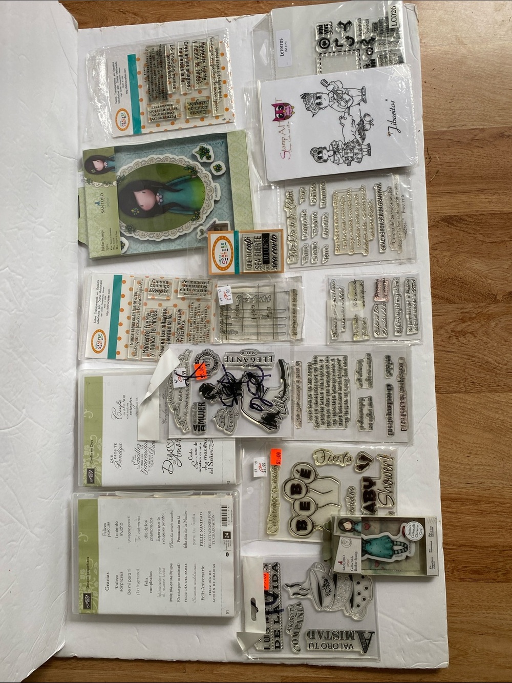 Spanish Language Clear Scrapbooking Stamps Assorted lot of 16 most NWT